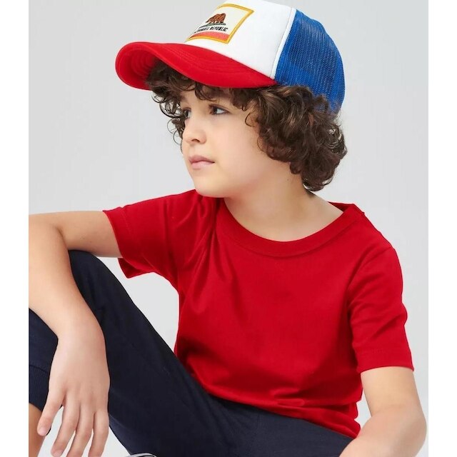 Camiseta Infantil Básica Vermelho/amarelo Unissex