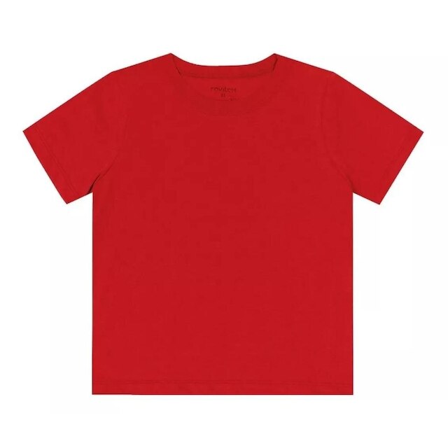 Camiseta Infantil Básica Vermelho/amarelo Unissex