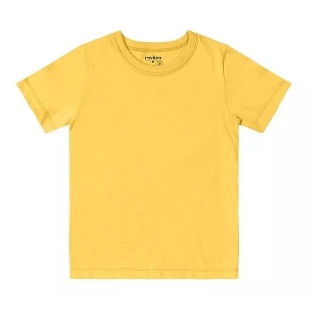 Camiseta Infantil Básica Vermelho/amarelo Unissex