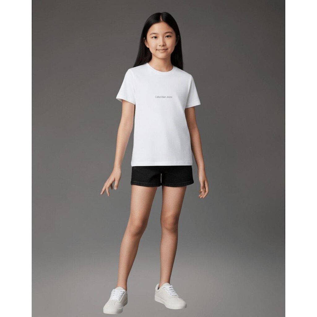 Camiseta Infantil Branco Calvin klein Jeans Girl Logo