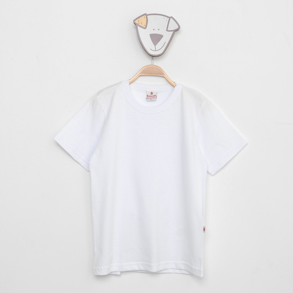Camiseta Infantil Brandili Básica Masculina - Branco Menor preço em Camiseta Infantil Brandili Básica Masculina - Branco