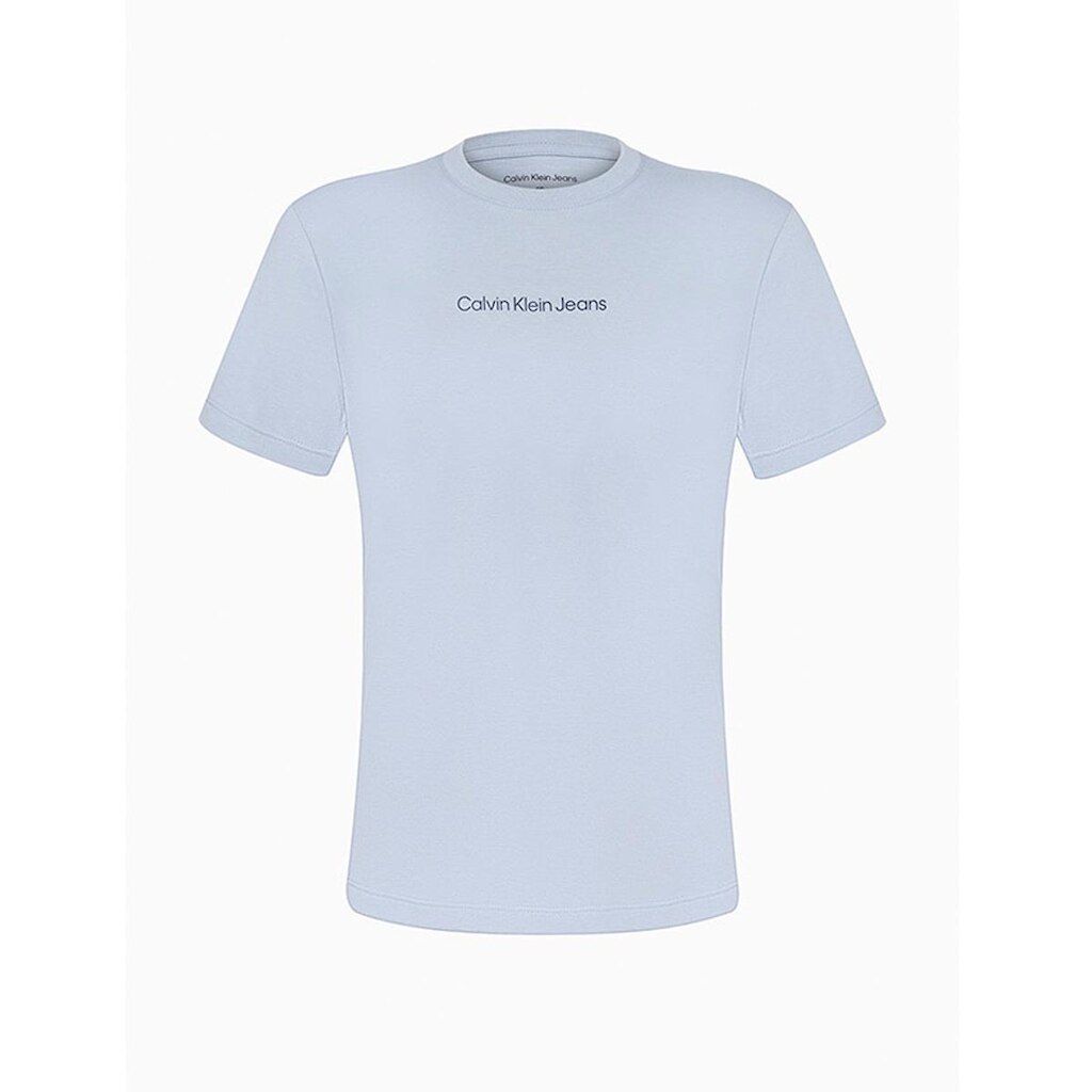 Camiseta Infantil Calvin klein Boy Logo Centralizado Azul