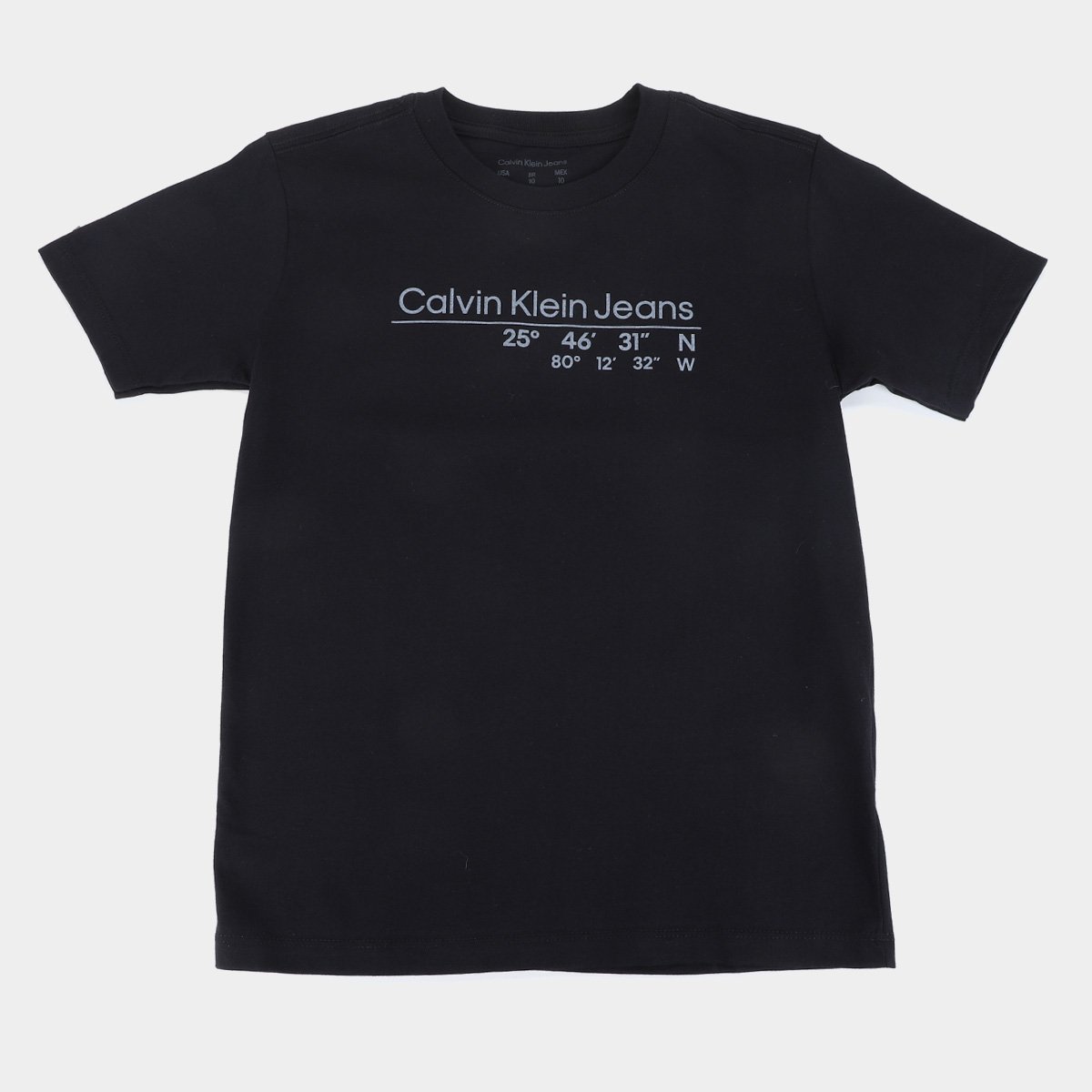 Camiseta Infantil Calvin Klein Coordenadas Masculina - Preto é ruim? Camiseta Infantil Calvin Klein Coordenadas Masculina - Preto é boa?
