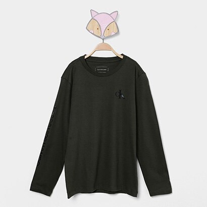 Camiseta Infantil Calvin Klein Logo Gel Manga Longa Menino - Masculino