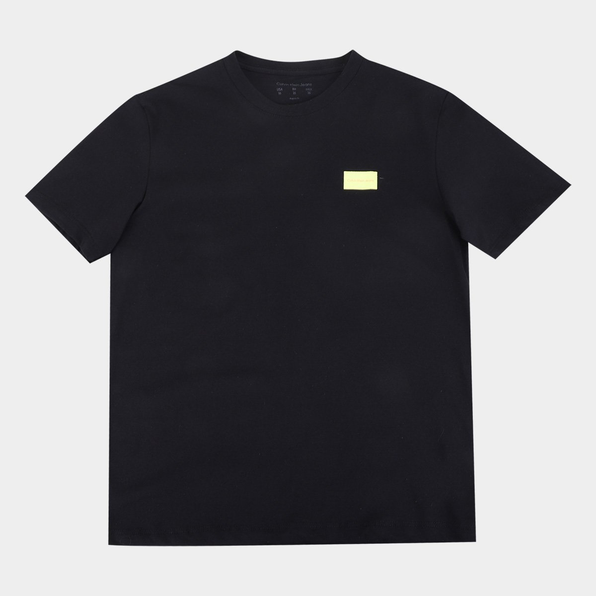 Camiseta Infantil Calvin Klein Logo Masculina - Preto Menor preço em Camiseta Infantil Calvin Klein Logo Masculina - Preto