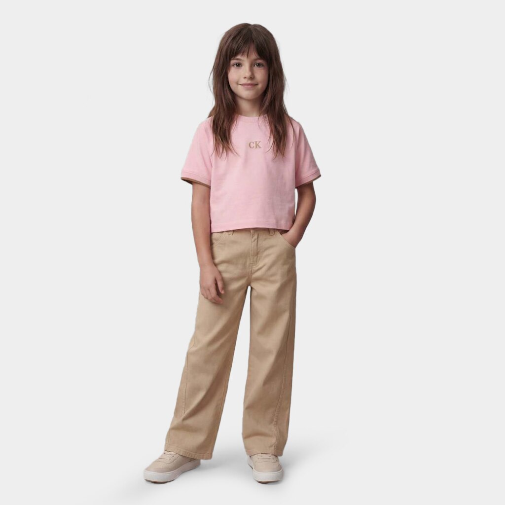 Camiseta Infantil Calvin Klein Raglan Menina