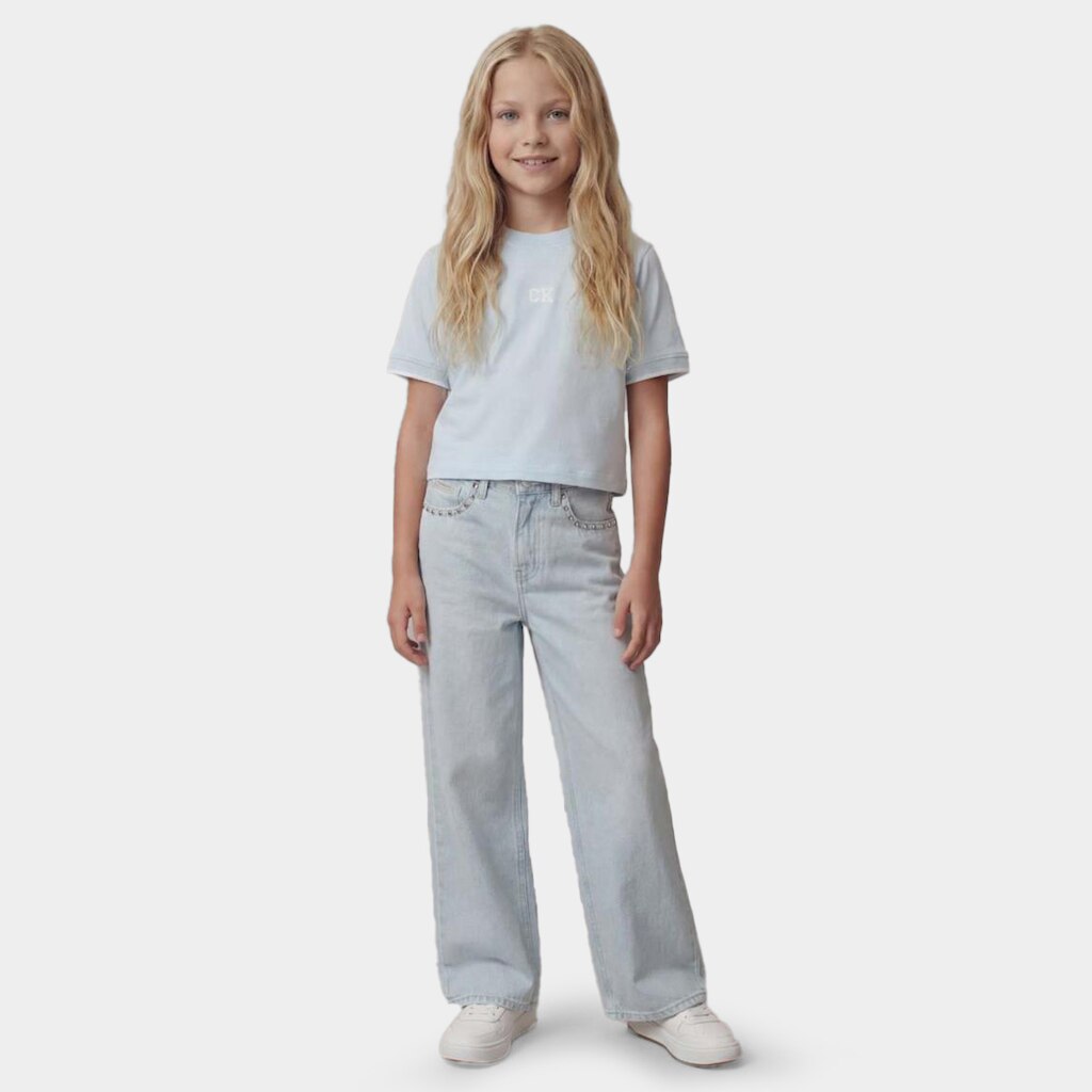 Camiseta Infantil Calvin Klein Raglan Menina