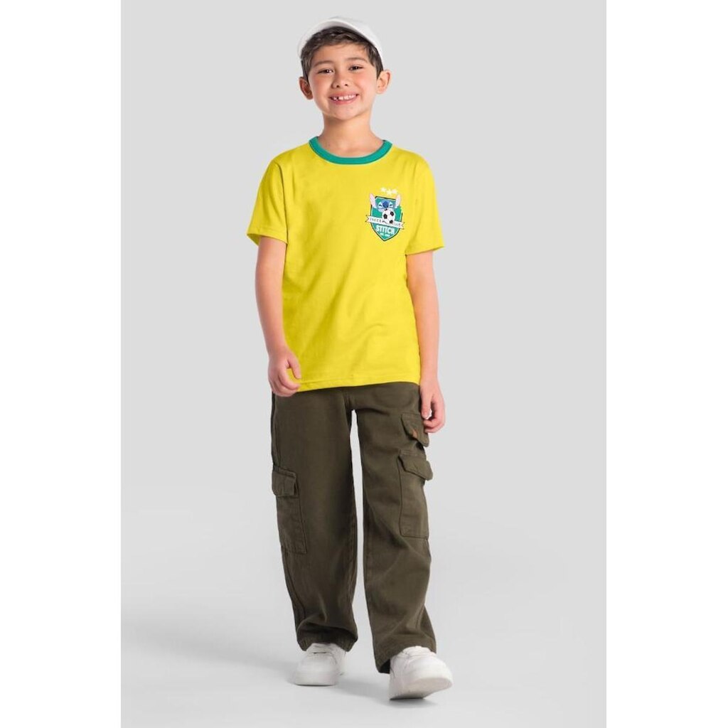 Camiseta infantil copa com Stitch Brandili