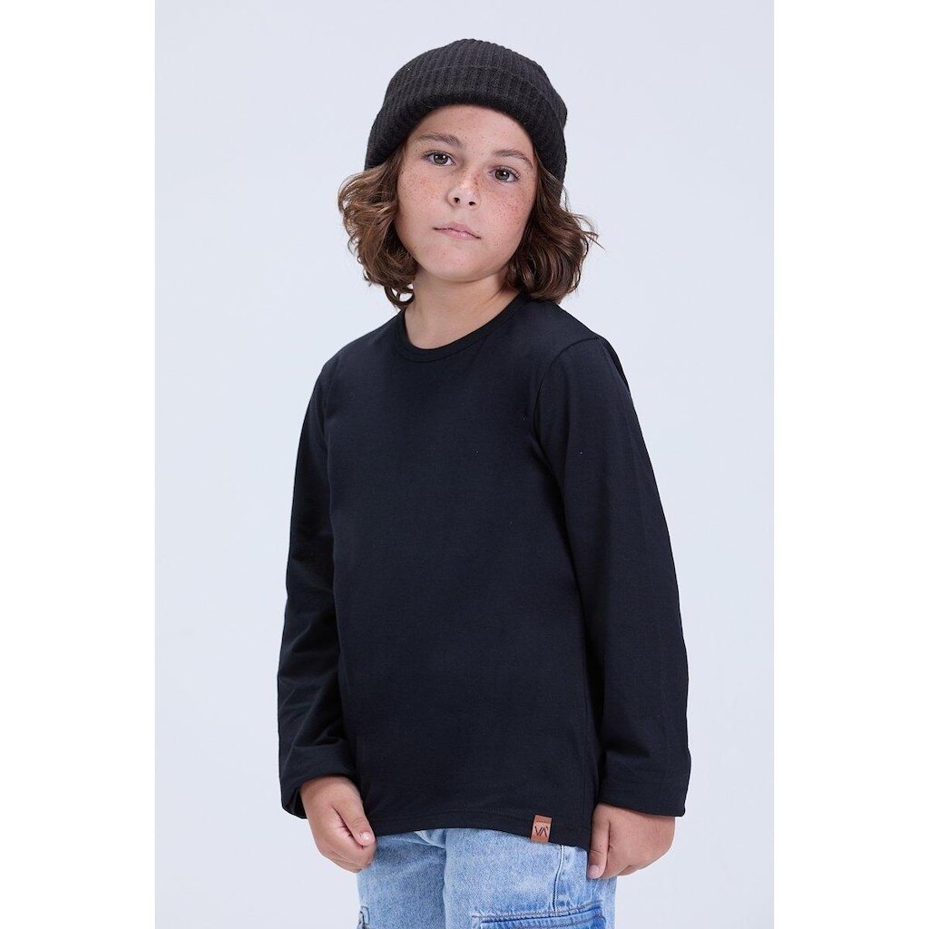 Camiseta Infantil de Malha Inverno Lisa Avulsa