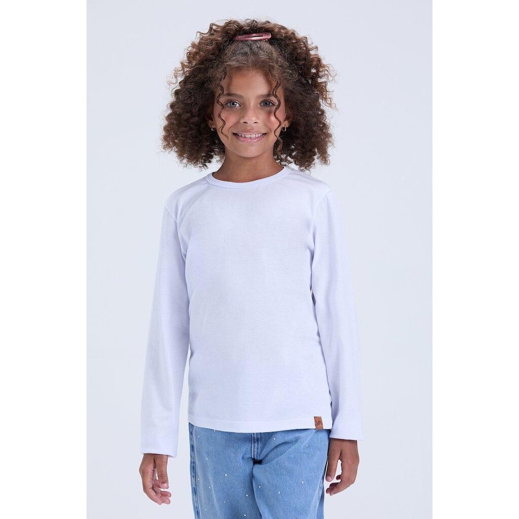 Camiseta Infantil de Malha Inverno Lisa Avulsa