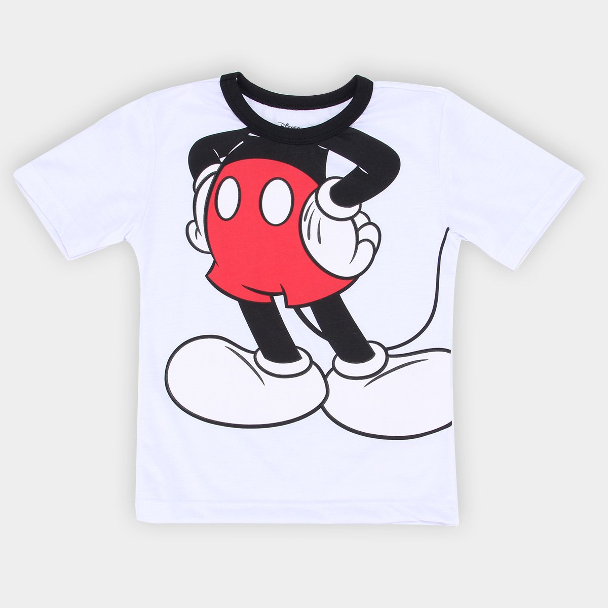 Camiseta Infantil Disney Mickey Body Masculina - Branco Menor preço em Camiseta Infantil Disney Mickey Body Masculina - Branco