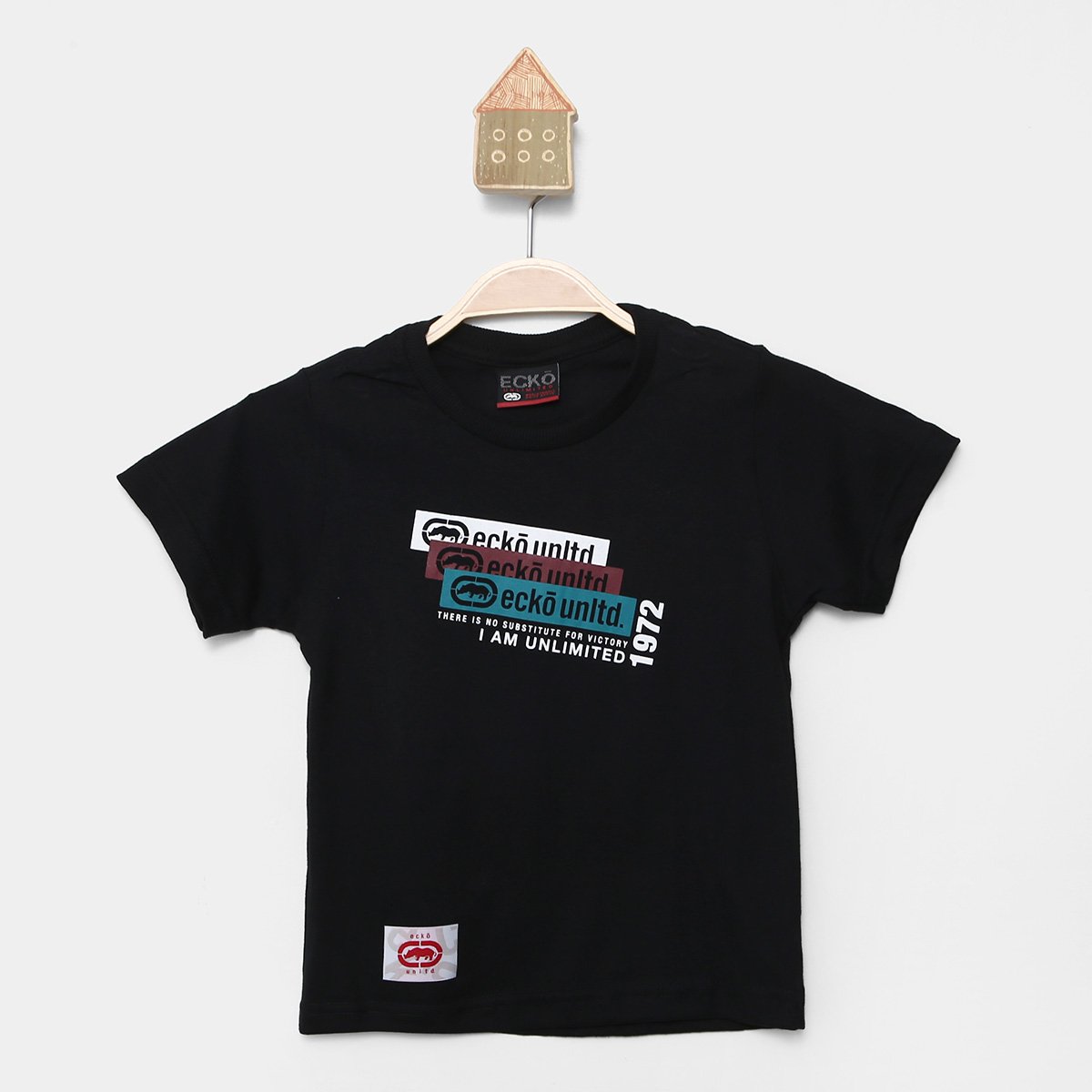 Camiseta Infantil Ecko Bisque Menino - Preto Menor preço em Camiseta Infantil Ecko Bisque Menino - Preto
