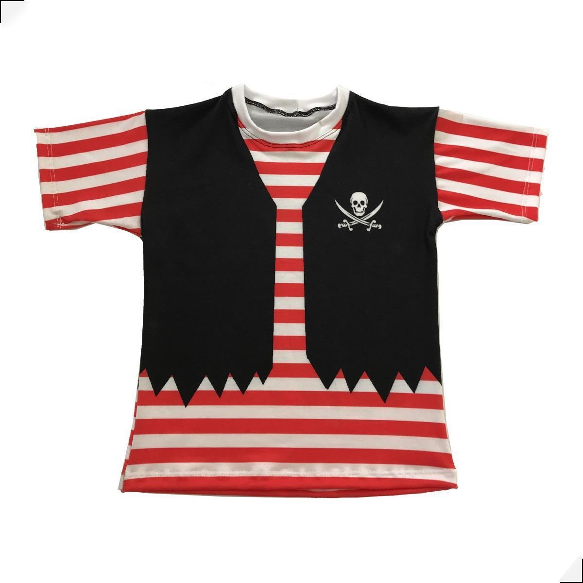 Camiseta Infantil Fantasia Marinheiro Festa Carnaval Escola - Estampado Menor preço em Camiseta Infantil Fantasia Marinheiro Festa Carnaval Escola - Estampado