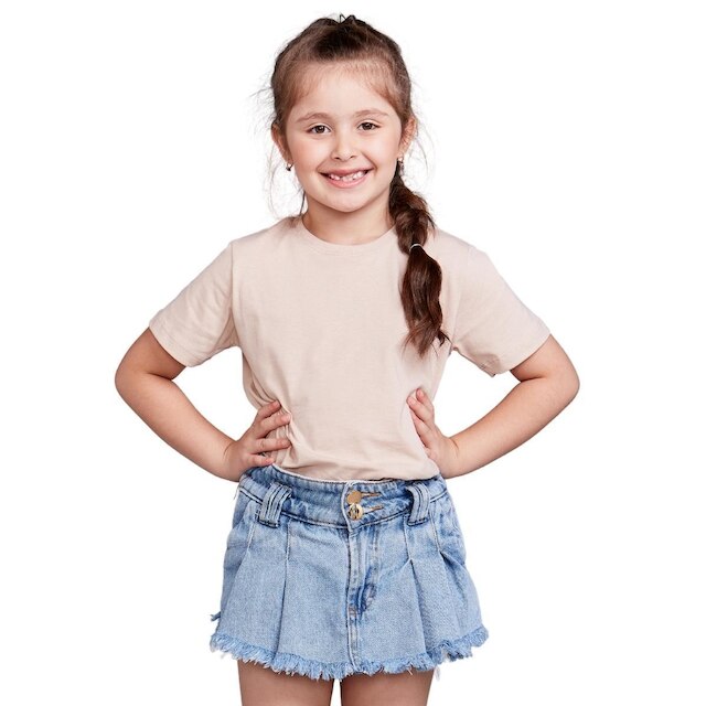 Camiseta Infantil Feminina 100% Algodão