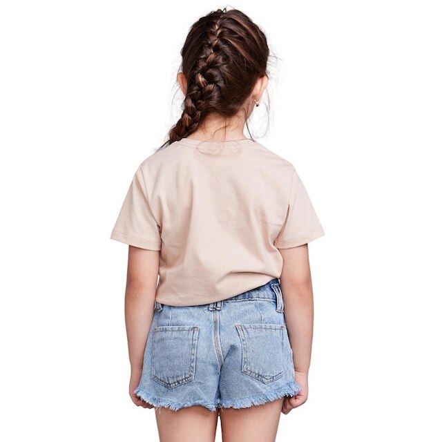 Camiseta Infantil Feminina 100% Algodão