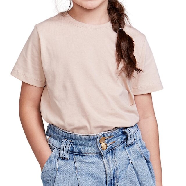 Camiseta Infantil Feminina 100% Algodão