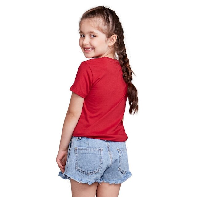 Camiseta Infantil Feminina 100% Algodão
