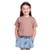 Camiseta Infantil Feminina 100% Algodão - Marrom