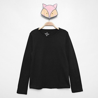 Camiseta Infantil Hering Kids Meia Malha Básica - Feminino