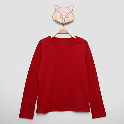 Camiseta Infantil Hering Kids Meia Malha Básica - Feminino