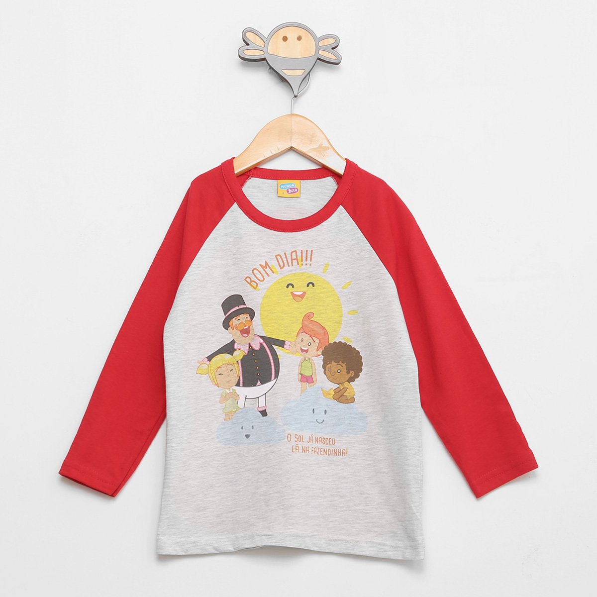 Camiseta Infantil Kamylus Raglan Mundo Bita Manga Longa Menino - Vermelho Menor preço em Camiseta Infantil Kamylus Raglan Mundo Bita Manga Longa Menino - Vermelho