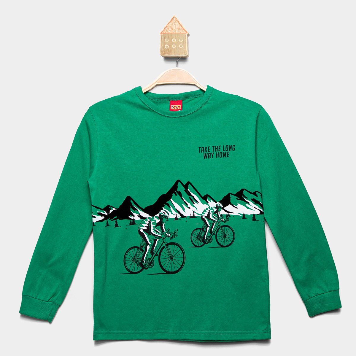 Camiseta Infantil Kyly Bike Menino - Verde Menor preço em Camiseta Infantil Kyly Bike Menino - Verde