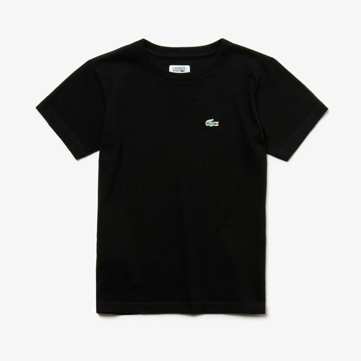 Camiseta infantil Lacoste SPORT em mistura de algodão respirável - Preto Menor preço em Camiseta infantil Lacoste SPORT em mistura de algodão respirável - Preto