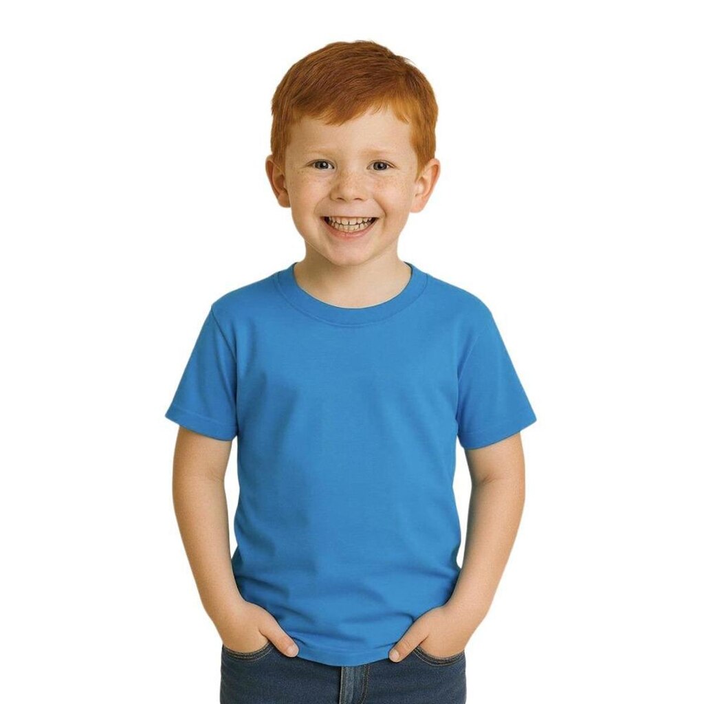 Camiseta Infantil Lisa Basica 100% Algodão Unissex Escolar