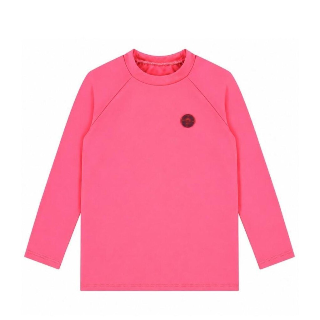 Camiseta Infantil Manga Longa Rosa Neon UV 50+ Tchibum