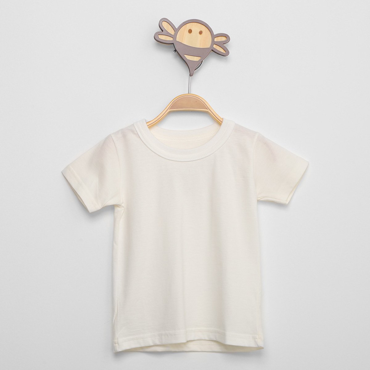 Camiseta Infantil Marisol Básica Lisa Menino - Bege Menor preço em Camiseta Infantil Marisol Básica Lisa Menino - Bege