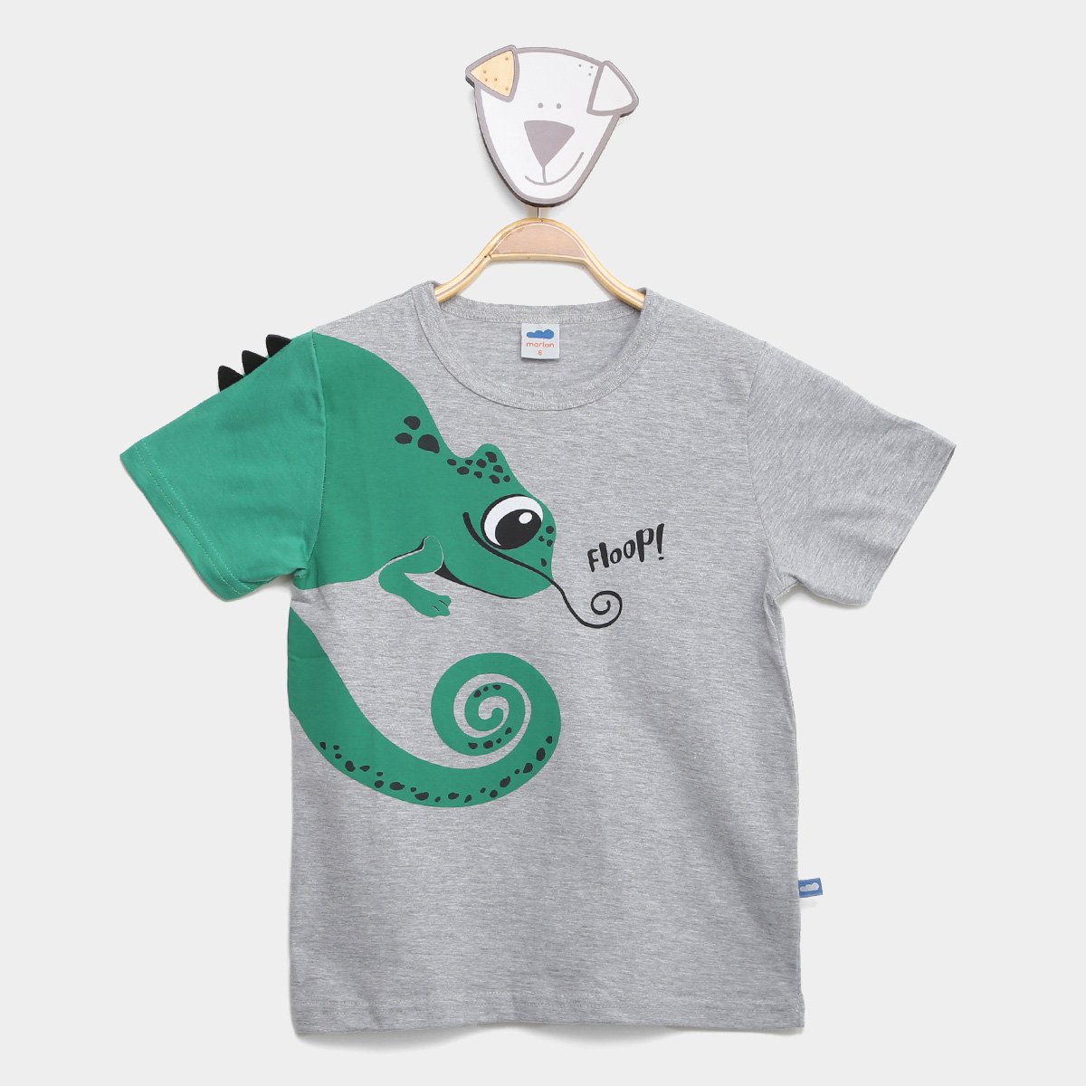 Camiseta Infantil Marlan Floop Menino - Mescla Menor preço em Camiseta Infantil Marlan Floop Menino - Mescla