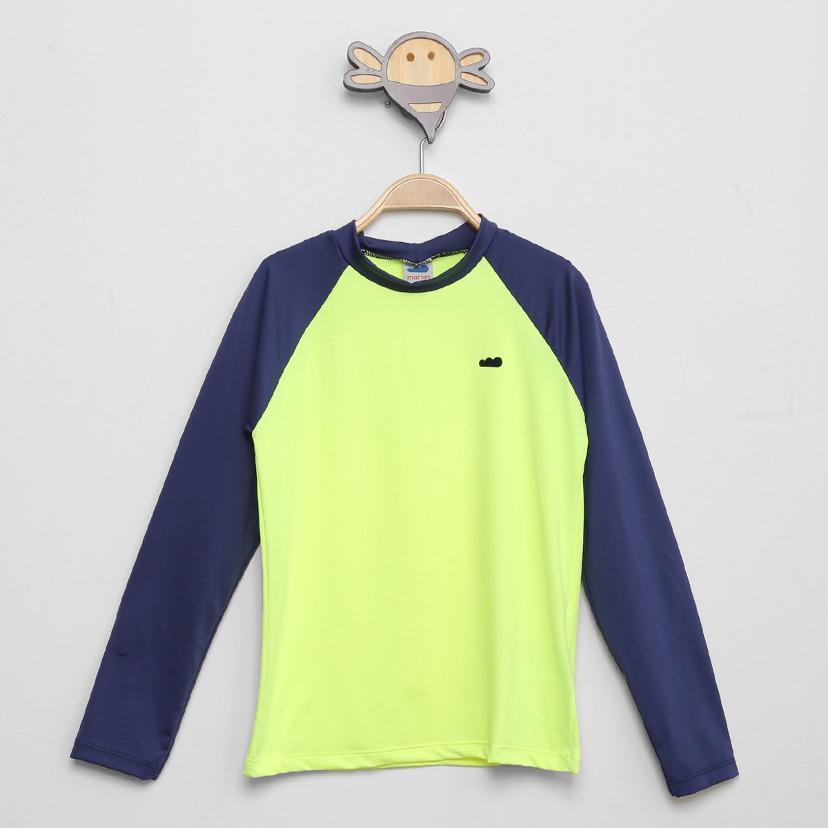 Camiseta Infantil Marlan Manga Longa Proteção UV Masculina - Amarelo Menor preço em Camiseta Infantil Marlan Manga Longa Proteção UV Masculina - Amarelo