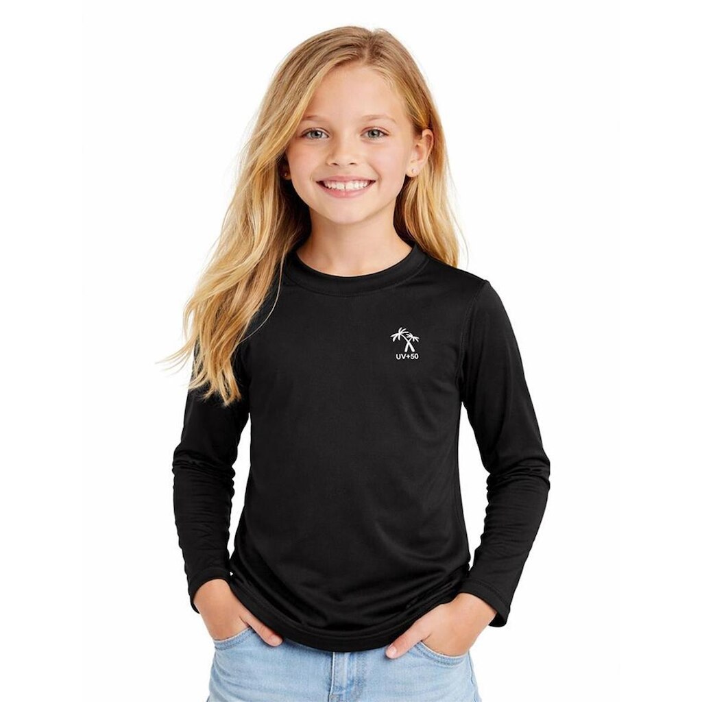 Camiseta Infantil Menina Manga Longa Proteção Solar UV 50+ Poliamida Praia Piscina Blusa