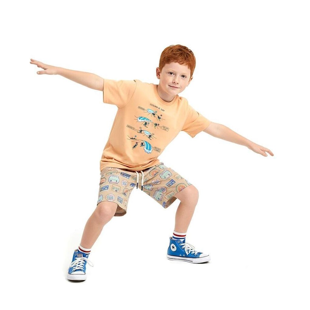 Camiseta Infantil Menino Aulinha de Surf Alphabeto Gelatina