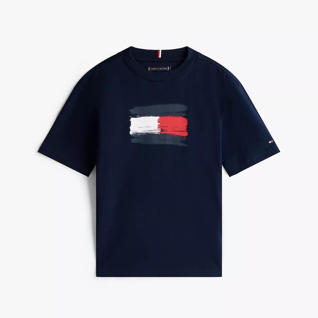 Camiseta Infantil Menino Bandeira Tommy Hilfiger Marinho