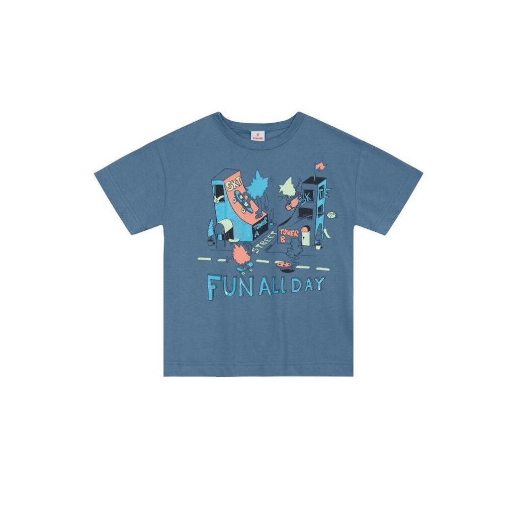 Camiseta infantil menino em meia malha Brandili