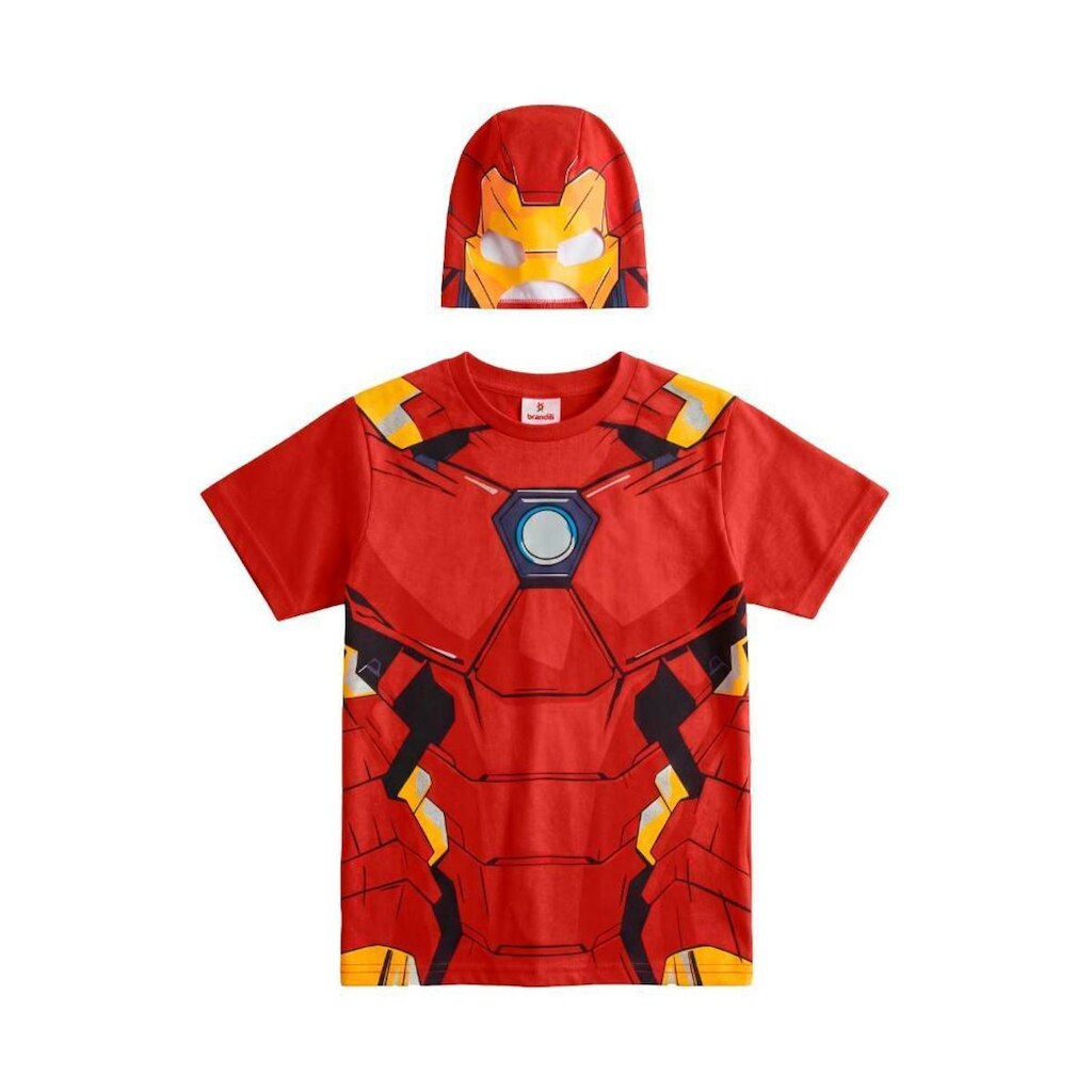 Camiseta infantil menino em meia malha do Homem de Ferro Brandili