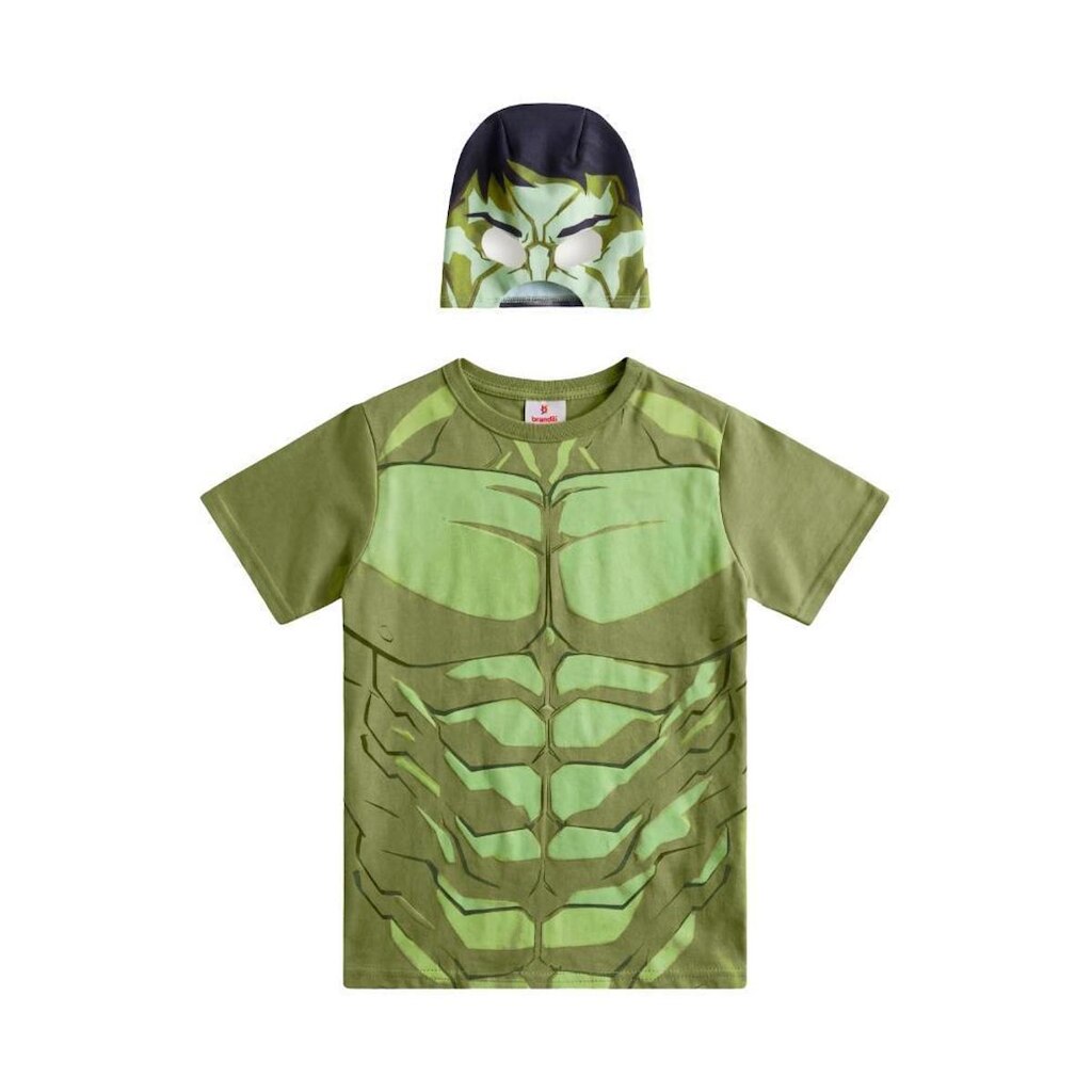 Camiseta infantil menino em meia malha do Hulk Brandili