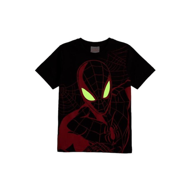 Camiseta infantil menino em meia malha Homem Aranha com máscara Brandili