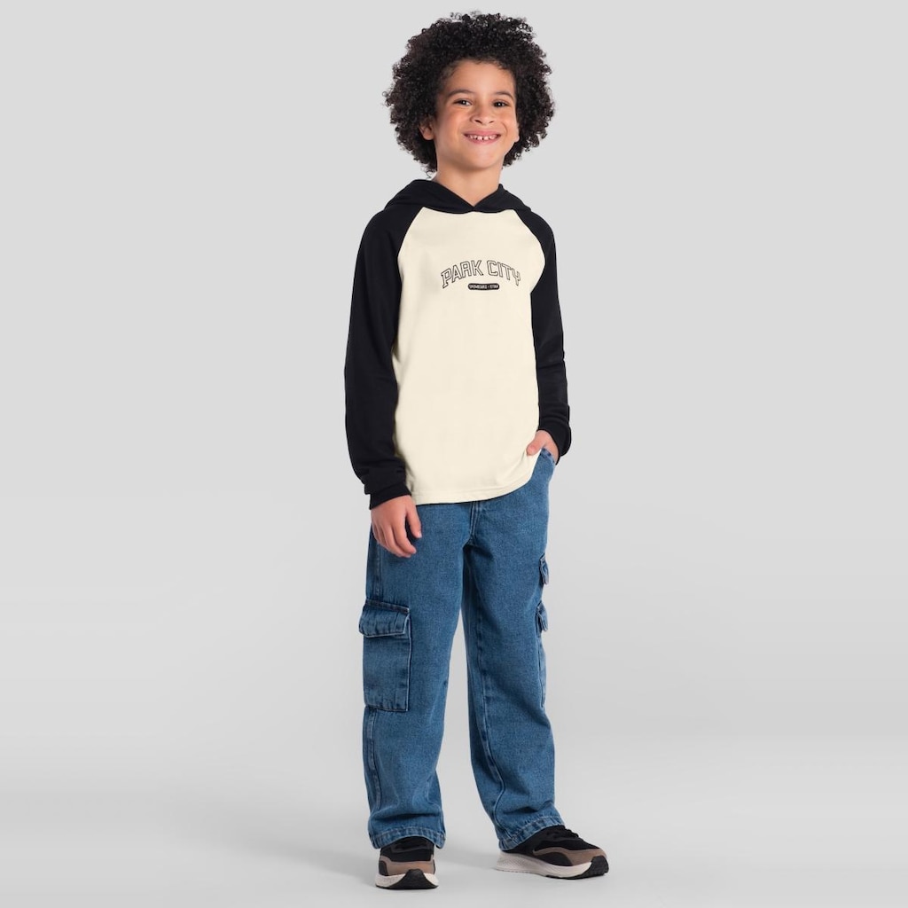 Camiseta infantil menino em moletinho Brandili