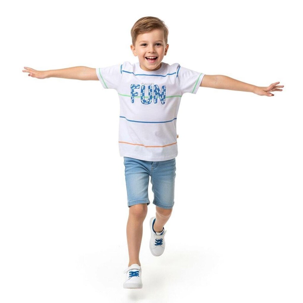 Camiseta Infantil Menino Fun Alphabeto Branco