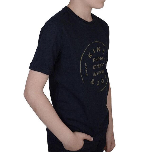Camiseta Infantil Menino King&joe Malha Preta - CA11047