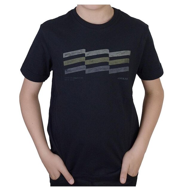 Camiseta Infantil Menino King&joe Preta CA11024