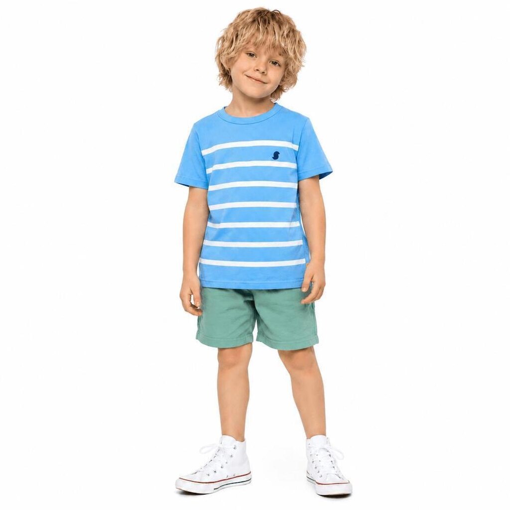 Camiseta Infantil Menino Listras Alphabeto
