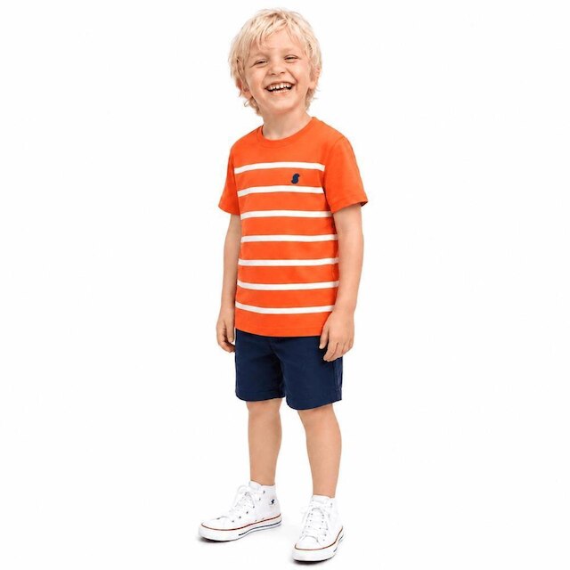 Camiseta Infantil Menino Listras Alphabeto