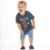 Camiseta Infantil Menino Mangas Curtas Carrinho Tam 1 a 3 - Biogás - Azul Escuro