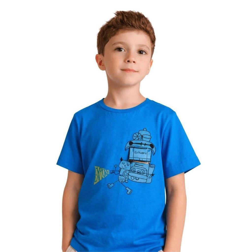 Camiseta Infantil Menino Que bicho te mordeu Alphabeto Royal