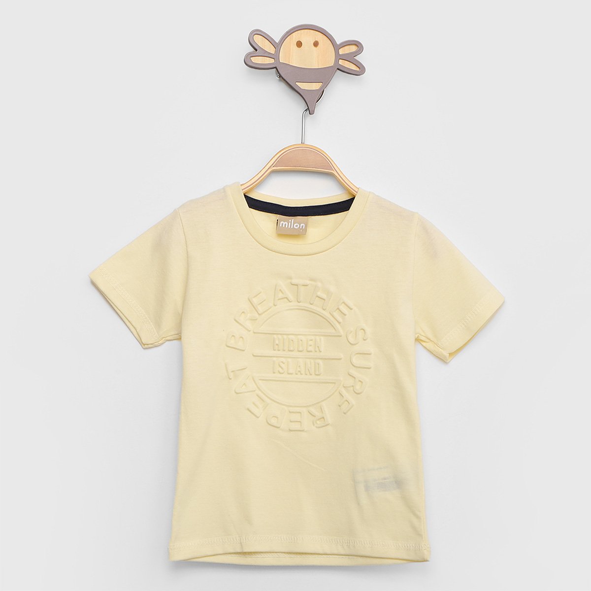 Camiseta Infantil Milon Relevo Masculina - Amarelo Menor preço em Camiseta Infantil Milon Relevo Masculina - Amarelo