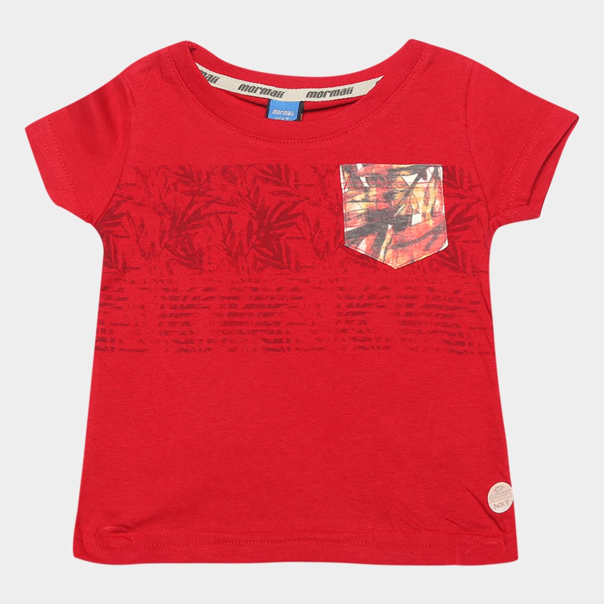 Camiseta Infantil Mormaii Tropical Masculina - Vermelho Menor preço em Camiseta Infantil Mormaii Tropical Masculina - Vermelho