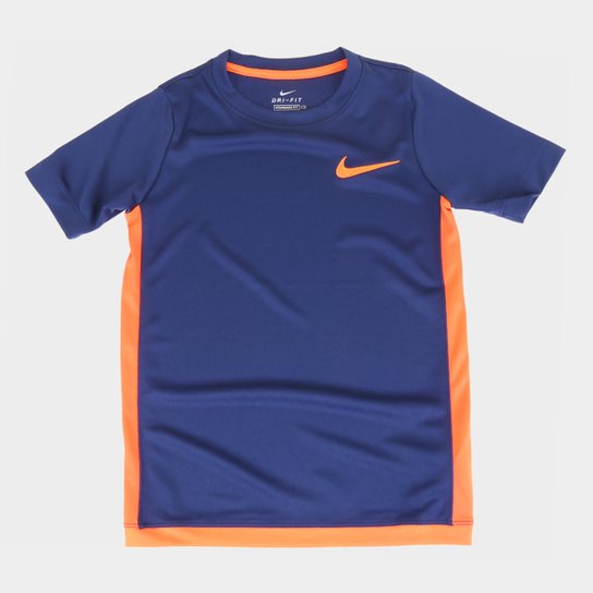 Camiseta Infantil Nike B Dry Top Ss Trophy Manga Curta Masculina - Marinho